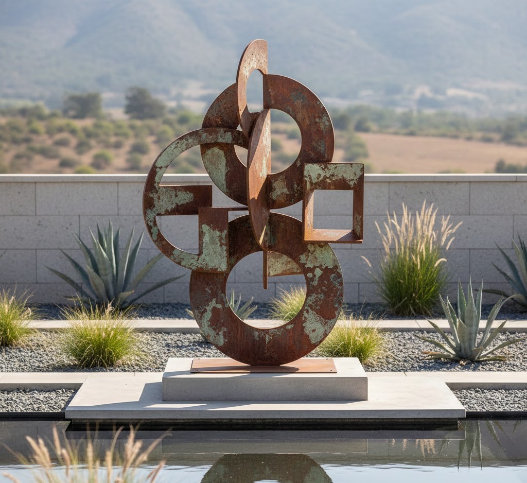 Metal garden installation